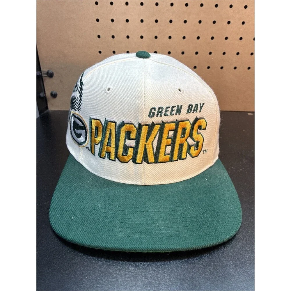 90s Green Bay Packers Sports Specialties Shadow Laser Snapback NFL Hat cap rare - Picture 1 of 10